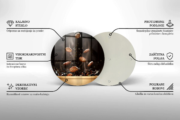 Cutting board Hot coffee beans