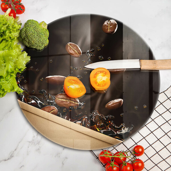 Cutting board Hot coffee beans