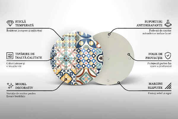 Chopping board glass Decorative tiles