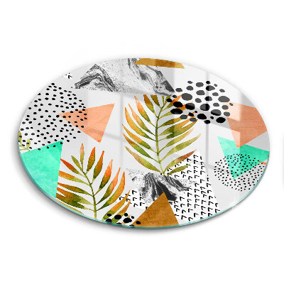 Kitchen worktop protector Boho leaves pattern