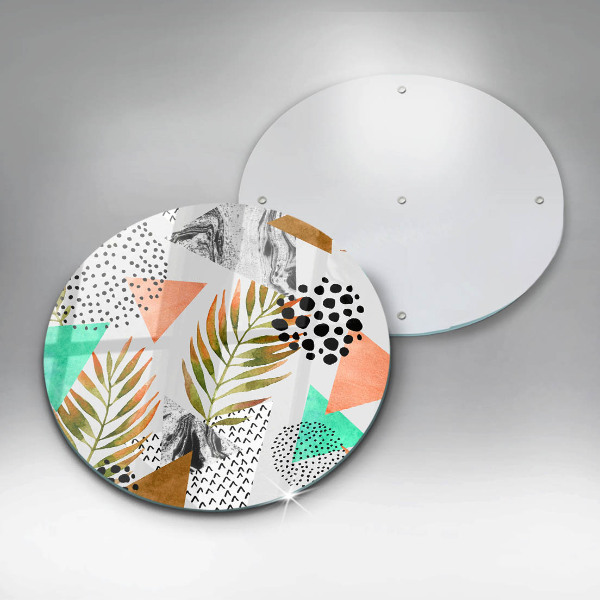 Kitchen worktop protector Boho leaves pattern