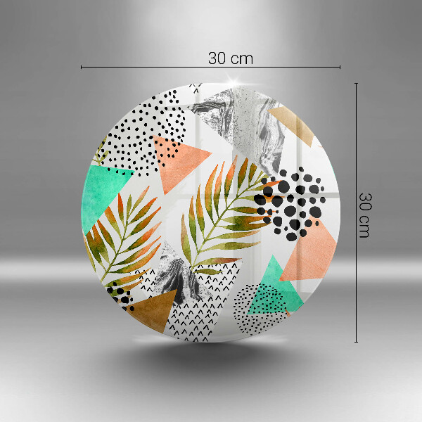 Kitchen worktop protector Boho leaves pattern