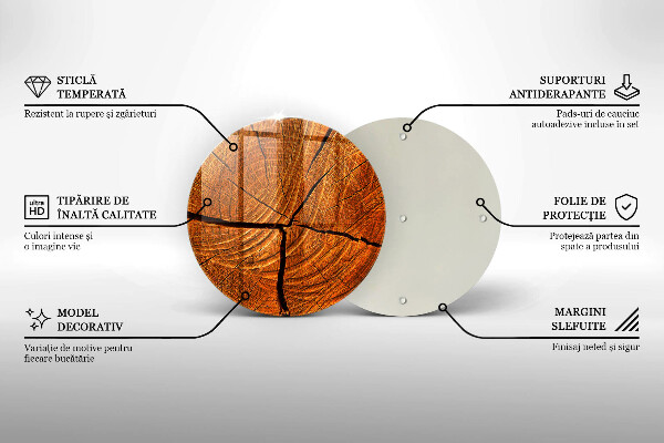 Glass worktop saver Wood trunk structure