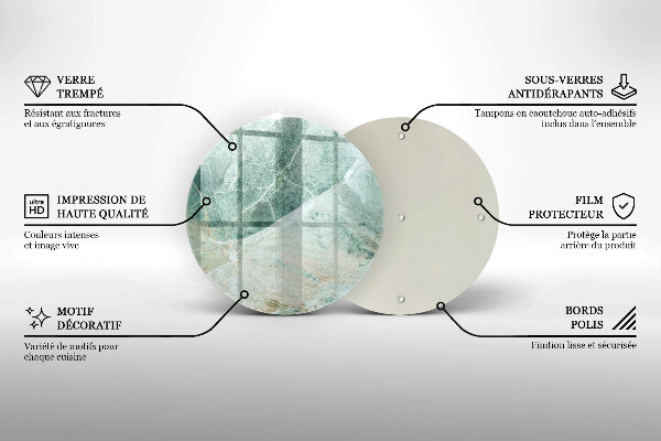 Glass worktop protector Stone structure