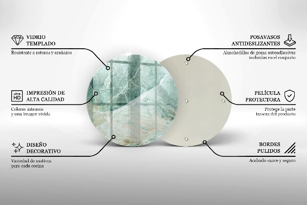 Glass worktop protector Stone structure