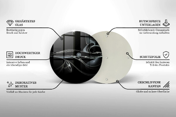 Glass worktop saver Modern abstraction