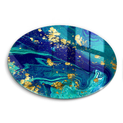 Glass worktop protector Abstraction with gold