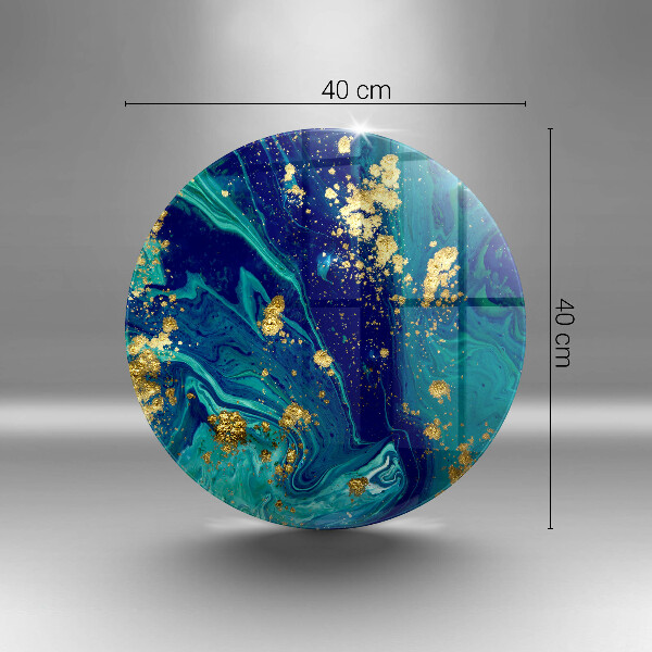 Glass worktop protector Abstraction with gold