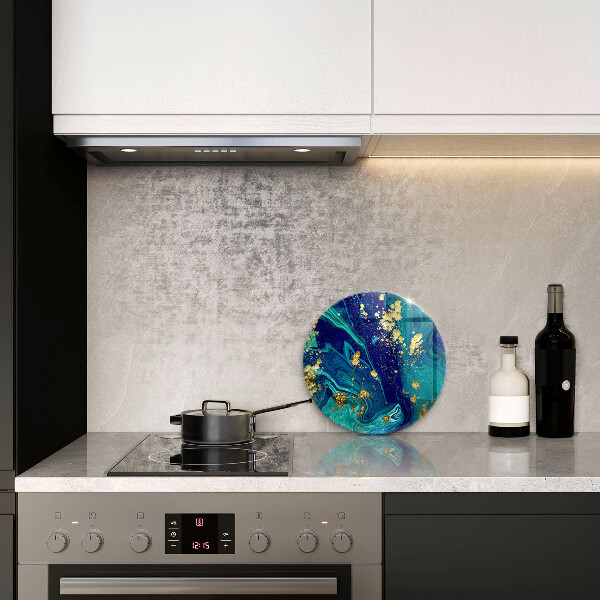 Glass worktop protector Abstraction with gold