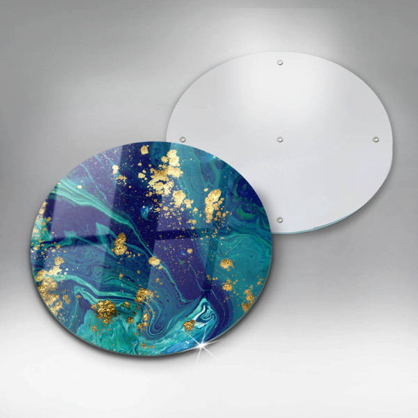 Glass worktop protector Abstraction with gold