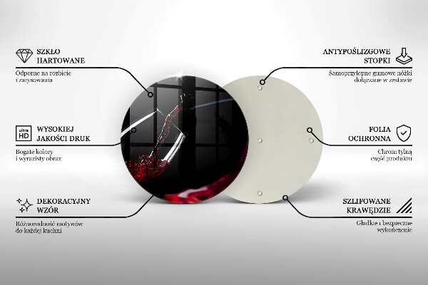 Glass worktop saver Red wine glass