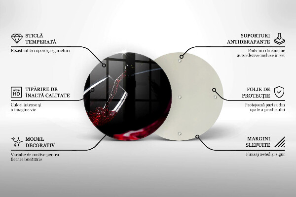 Glass worktop saver Red wine glass