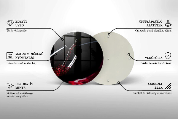 Glass worktop saver Red wine glass