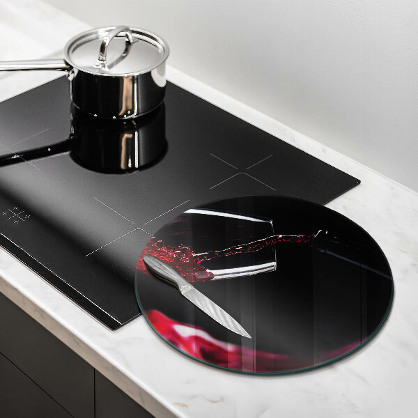 Glass worktop saver Red wine glass