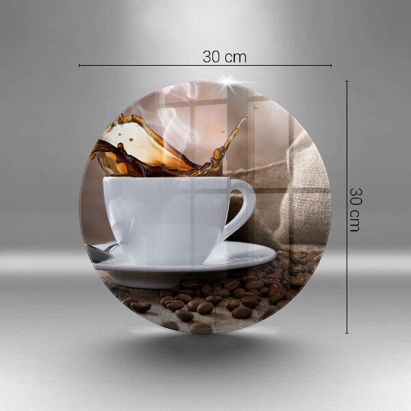 Glass worktop saver Cup and coffee beans