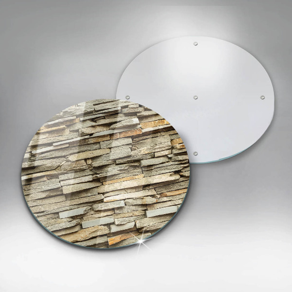 Glass worktop saver Decorative stones