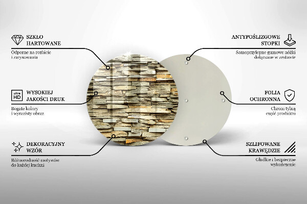 Glass worktop saver Decorative stones