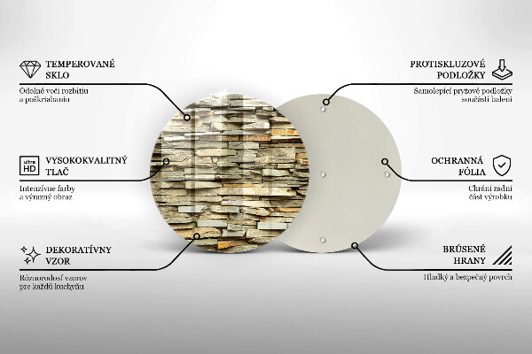 Glass worktop saver Decorative stones