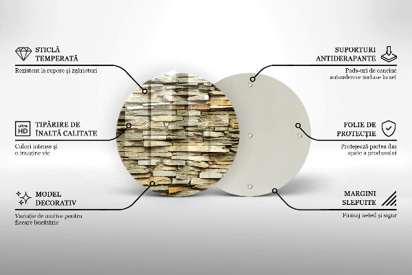 Glass worktop saver Decorative stones