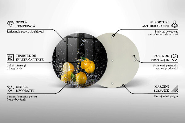 Glass worktop saver Juicy lemon fruit