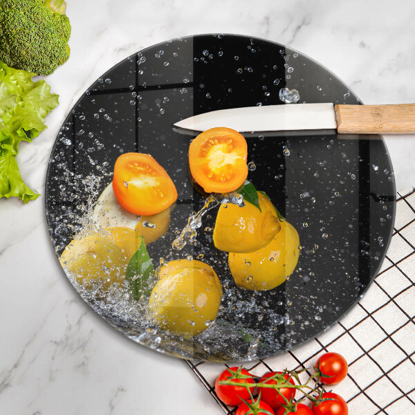 Glass worktop saver Juicy lemon fruit