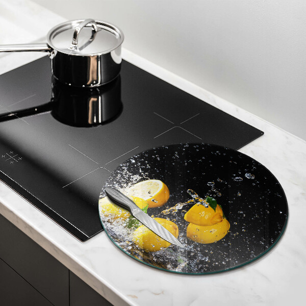 Glass worktop saver Juicy lemon fruit