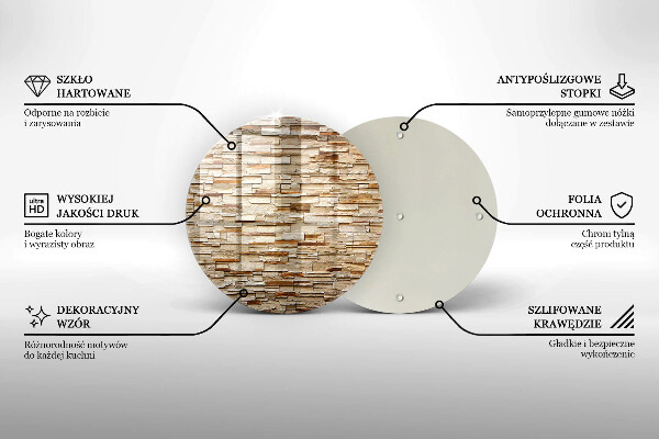 Glass worktop saver Decorative texture stones