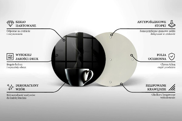 Glass worktop saver A cup of tea