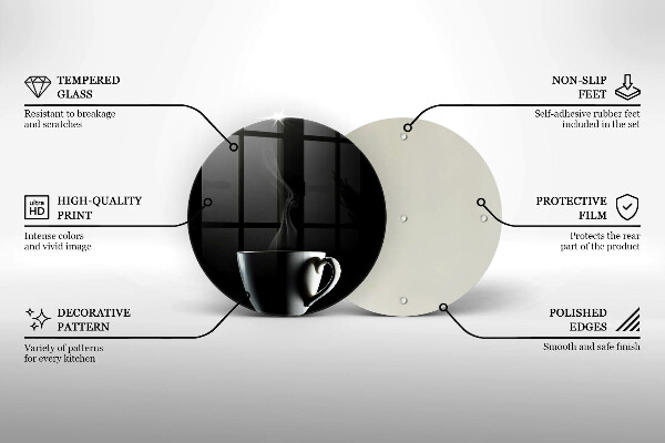 Glass worktop saver A cup of tea