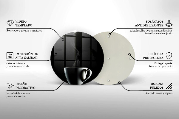 Glass worktop saver A cup of tea