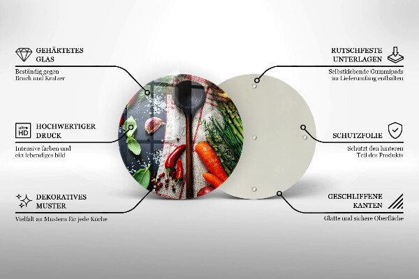 Glass worktop saver Kitchen food