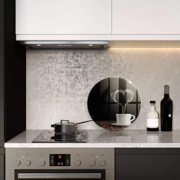 Chopping board glass Coffee cup heart