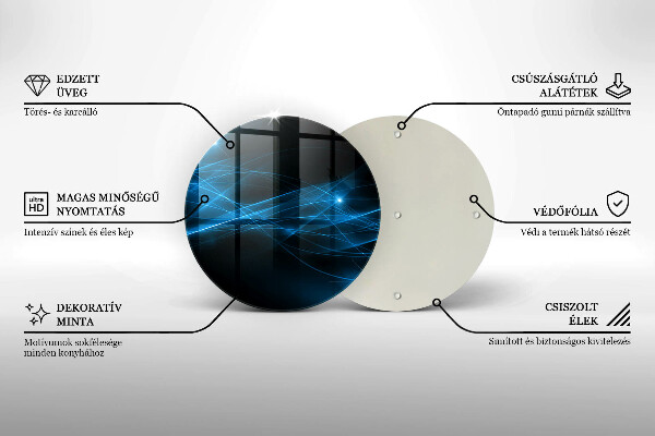 Glass worktop protector Blue smoke abstraction