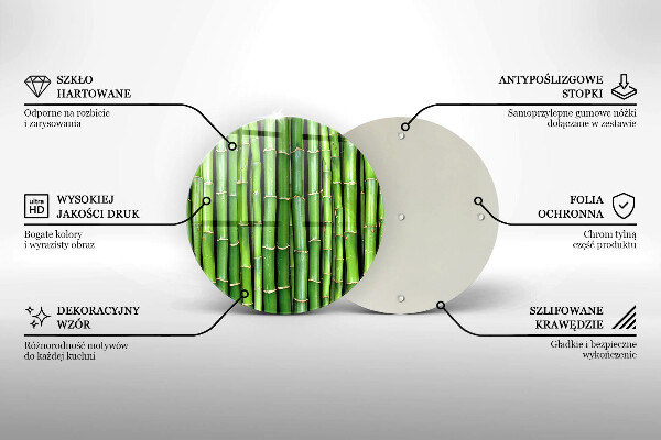 Glass worktop saver Nature bamboo