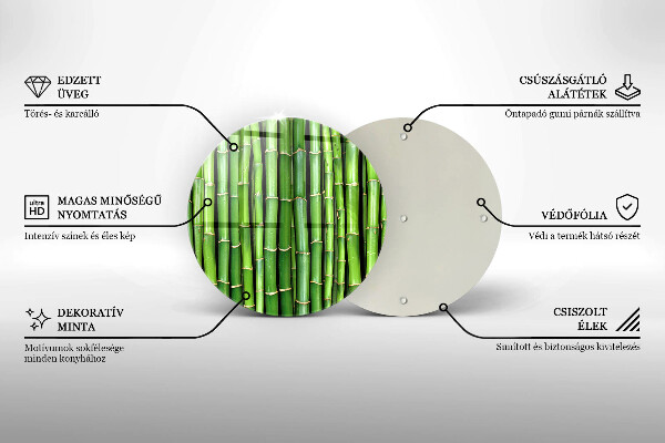 Glass worktop saver Nature bamboo