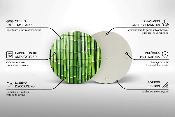 Glass worktop saver Nature bamboo