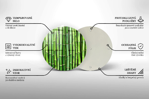 Glass worktop saver Nature bamboo