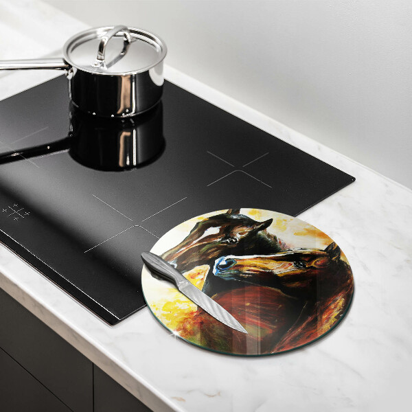 Cutting board Animals horses