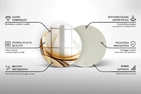 Chopping board glass Abstraction shapes