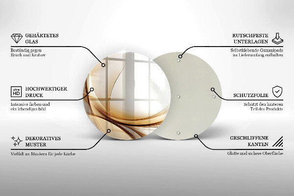 Chopping board glass Abstraction shapes