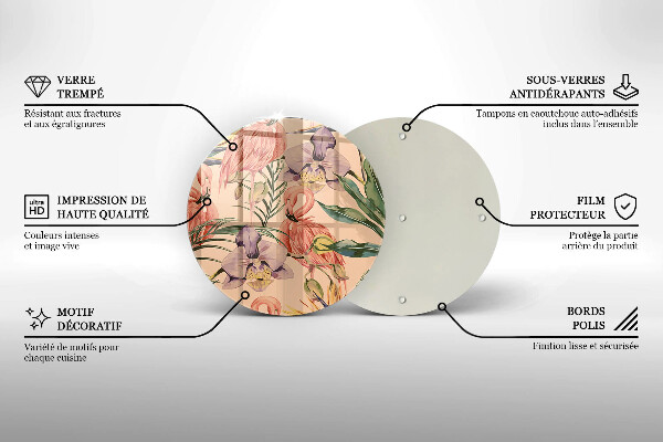 Chopping board Flaminga illustration