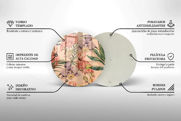 Chopping board Flaminga illustration