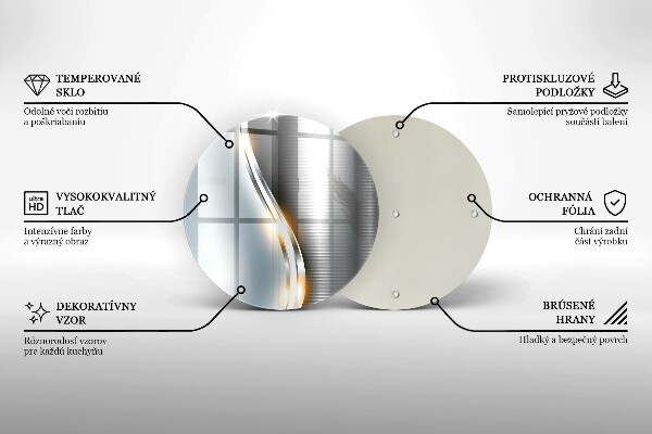 Chopping board glass Metal art