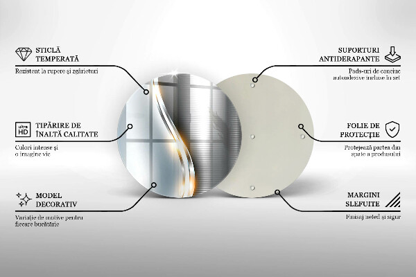 Chopping board glass Metal art