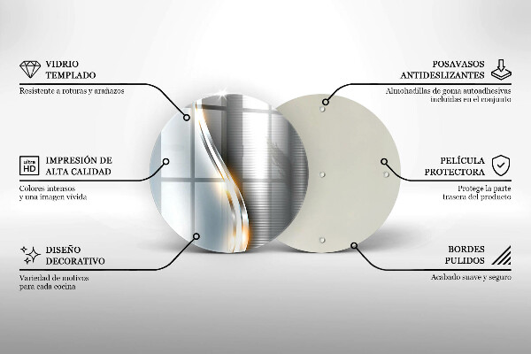 Chopping board glass Metal art