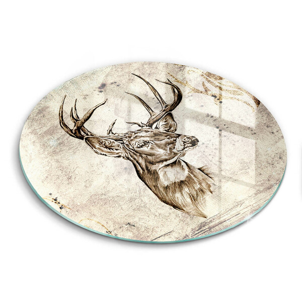 Glass worktop saver Illustration deer animal