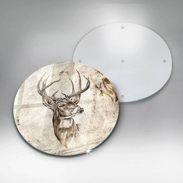 Glass worktop saver Illustration deer animal