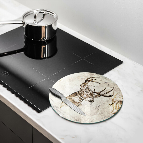 Glass worktop saver Illustration deer animal