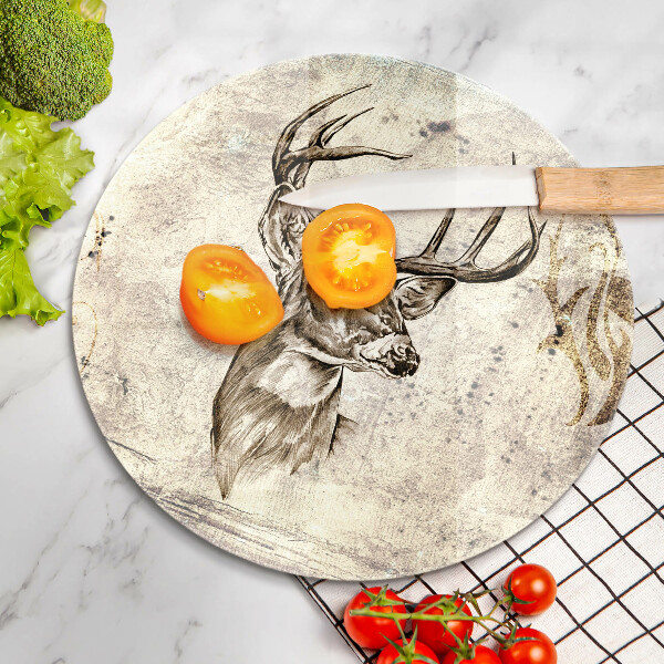 Glass worktop saver Illustration deer animal