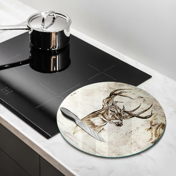 Glass worktop saver Illustration deer animal